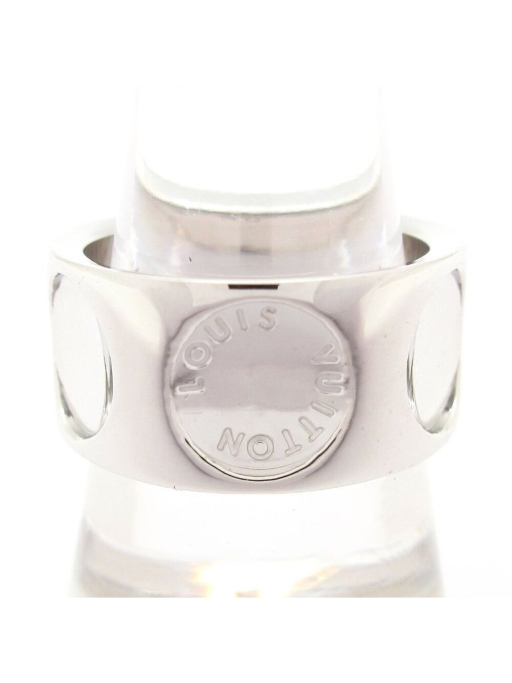 Louis Vuitton Ring Grand Bague Empreinte 18k White Gold
